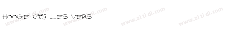 Hooge 0553 LeS versi字体转换